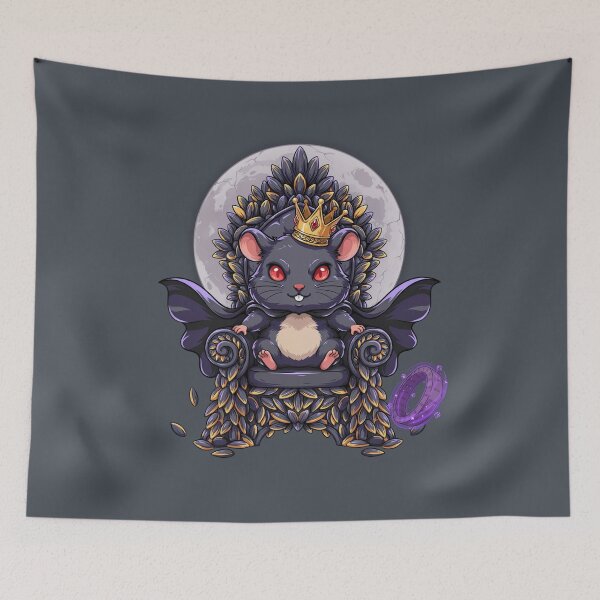 Item preview, Evil Hamster King on the Dark Throne designed and sold by ArcticFoxStudio.