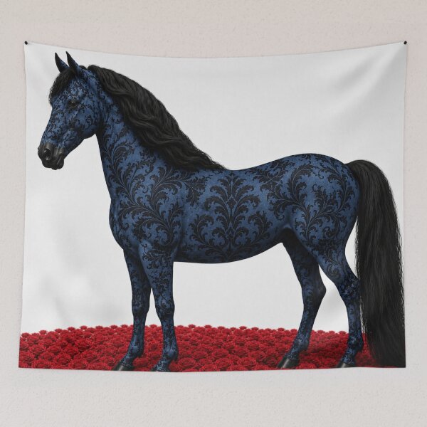 Item preview, Navy Blue & Black Baroque Horse designed and sold by DesignsByPrnces.