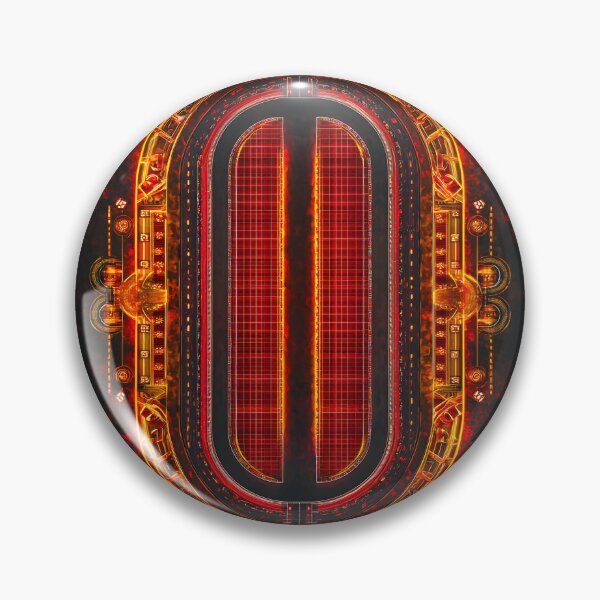 Item preview, Futuristic fiery ruby red circuit artwork designed and sold by Checho30.