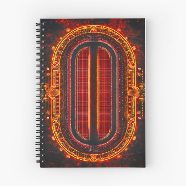 Item preview, Futuristic fiery ruby red circuit artwork designed and sold by Checho30.