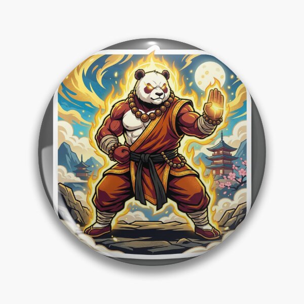 Item preview, Panda Buddha Monk Martial Arts Anime Sticker designed and sold by uegi.