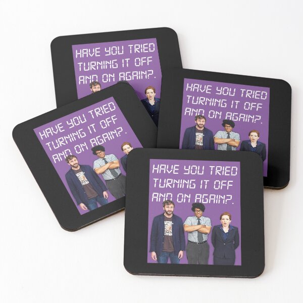 Item preview, IT Crowd: ¿Has probado a apagarlo y volverlo a encender? designed and sold by pink-beagle.