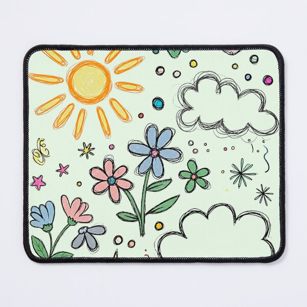 Item preview, Colorful Kidcore Doodle Art Sun Flowers and Stars designed and sold by SholoStudio.