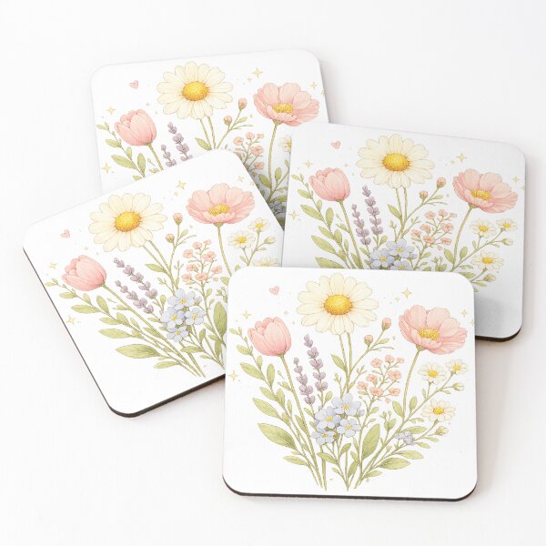 Item preview, Watercolor Wildflower Bouquet Floral Botanical Art designed and sold by slestore.