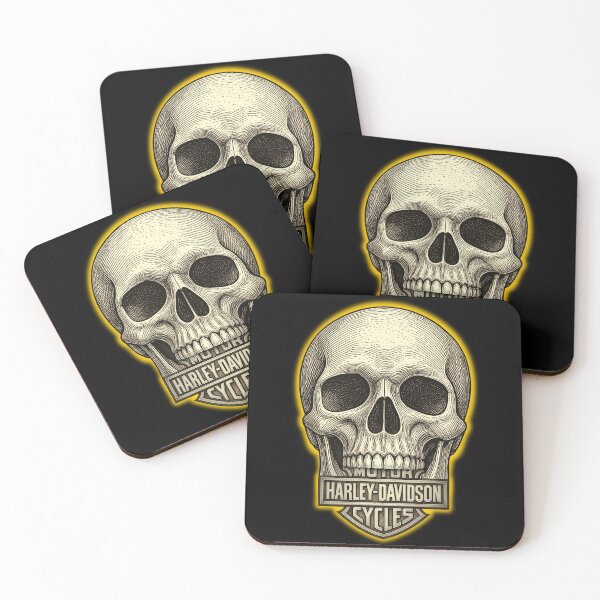 Item preview, Vintage Skull Harley Motorcycle Emblem designed and sold by Korona Biker Art.