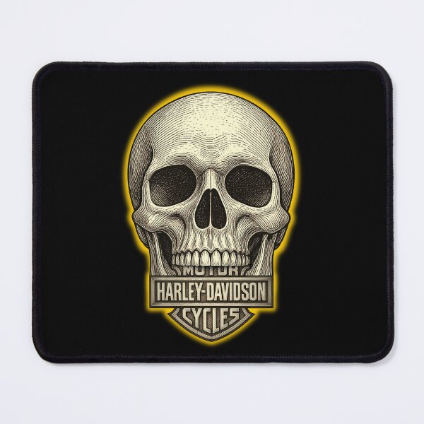 Item preview, Vintage Skull Harley Motorcycle Emblem designed and sold by Korona Biker Art.