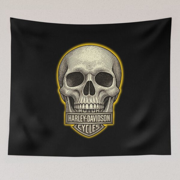 Item preview, Vintage Skull Harley Motorcycle Emblem designed and sold by mnurkowski.
