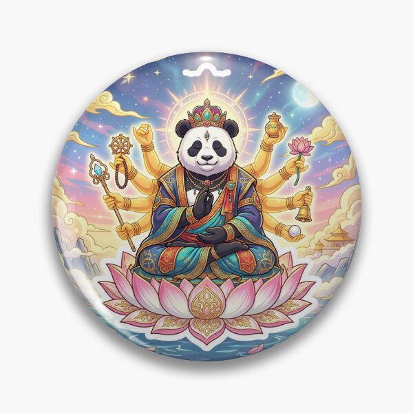 Item preview, Panda Buddha God Anime Sticker Illustration designed and sold by uegi.