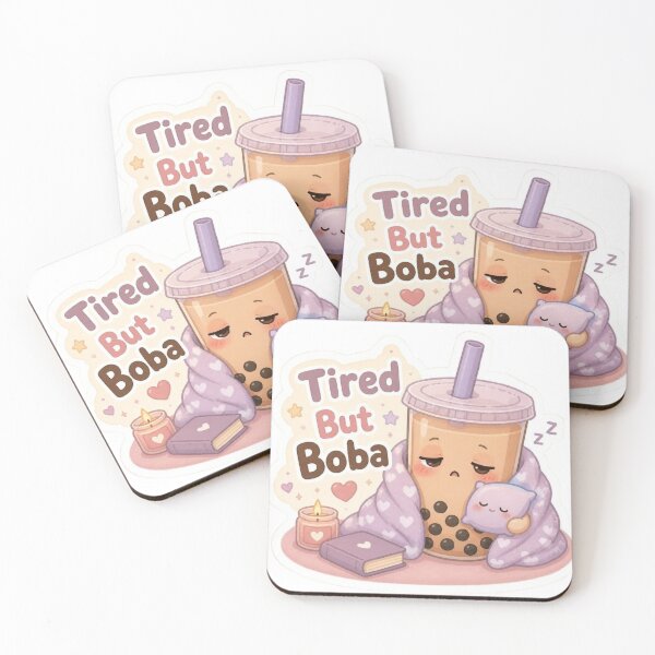 Item preview, Tired But Boba Cute Sticker designed and sold by Stylestickers55.