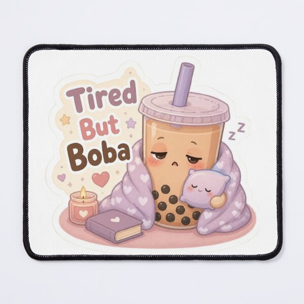 Item preview, Tired But Boba Cute Sticker designed and sold by Stylestickers55.