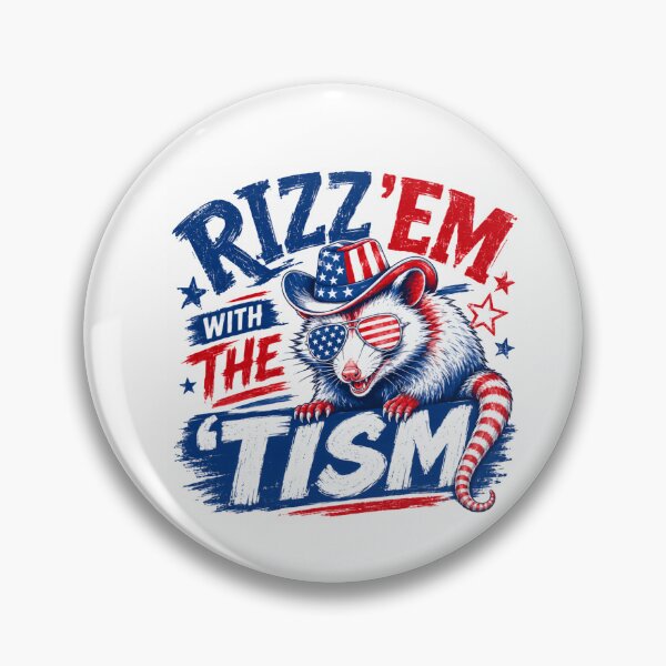 Item preview, Rizz'em With The 'Tism Autism Neurodiversity Opossum Patriot Humor designed and sold by RetroMini2026.