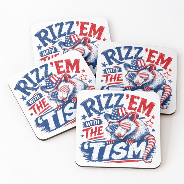 Item preview, Rizz'em With The 'Tism Autism Neurodiversity Opossum Patriot Humor designed and sold by RetroMini2026.