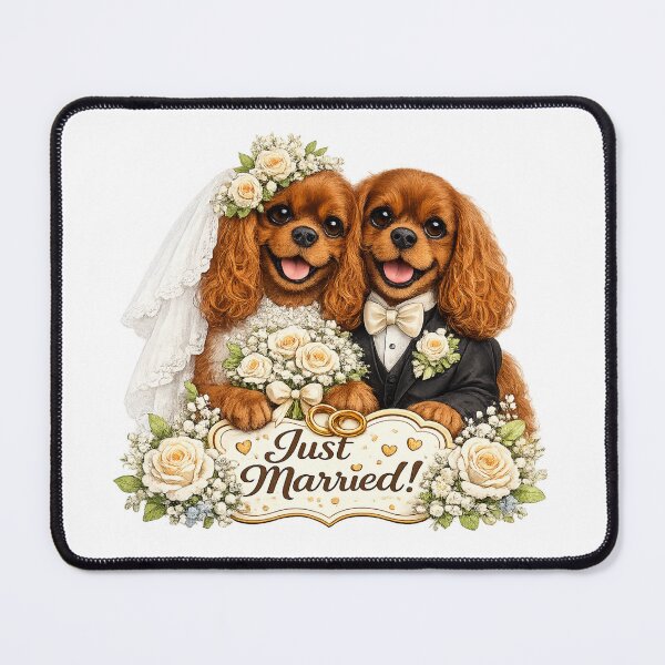 Item preview, Just married Ruby/Ruby Cavaliers designed and sold by SpottyRainbow.