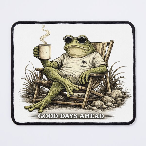 Item preview, Good Days Ahead – Relaxed Frog Design designed and sold by EK-Studio.