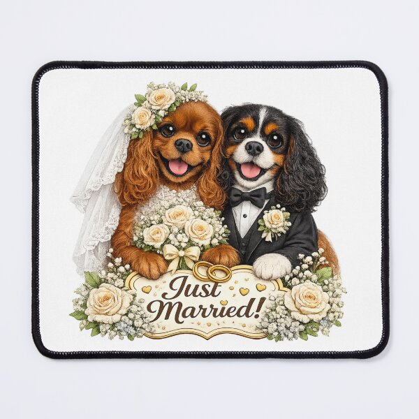 Item preview, Just married Ruby/Tri Cavaliers designed and sold by SpottyRainbow.