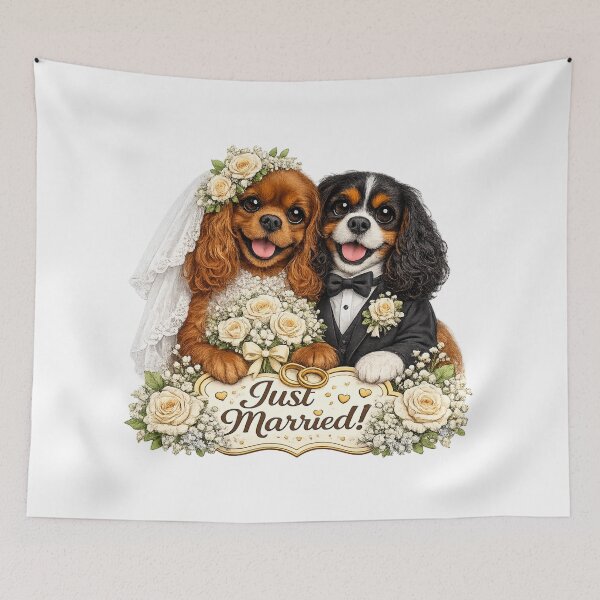 Item preview, Just married Ruby/Tri Cavaliers designed and sold by SpottyRainbow.