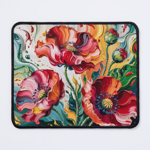 Item preview, Colorful poppies,oil paint. designed and sold by elegantpaterns.