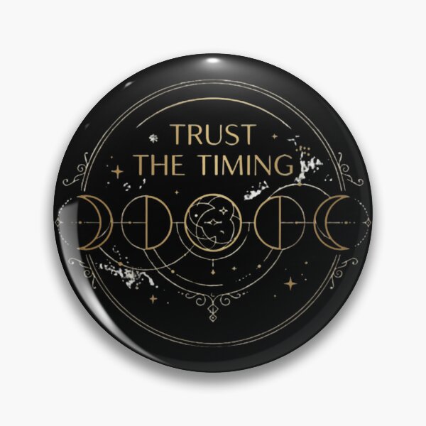 Item preview, Trust The Timing Minimalist Moon Phases - Gold Celestial Art designed and sold by GozdeSoftChaos.