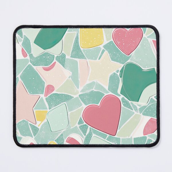 Item preview, Pastel Mosaic Hearts and Stars designed and sold by Szpaku desart .
