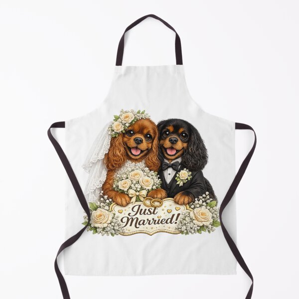 Item preview, Just married Ruby/Black and Tan Cavaliers designed and sold by SpottyRainbow.