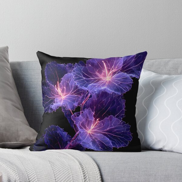 Item preview, Violet Pulse Abyssal Flower | 8K Bioluminescent Nature Art designed and sold by Vhelir-Art.