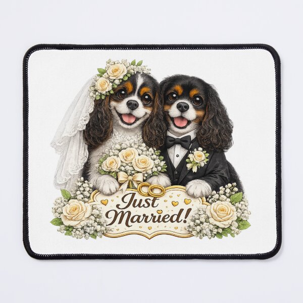 Item preview, Just married Tri/Tri Cavaliers designed and sold by SpottyRainbow.