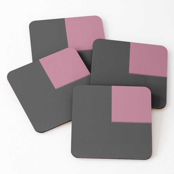 Artikelvorschau, Minimalistisches dunkelgraues geometrisches Quadrat mit rosa Akzenten entworfen und verkauft von pluielegere.
