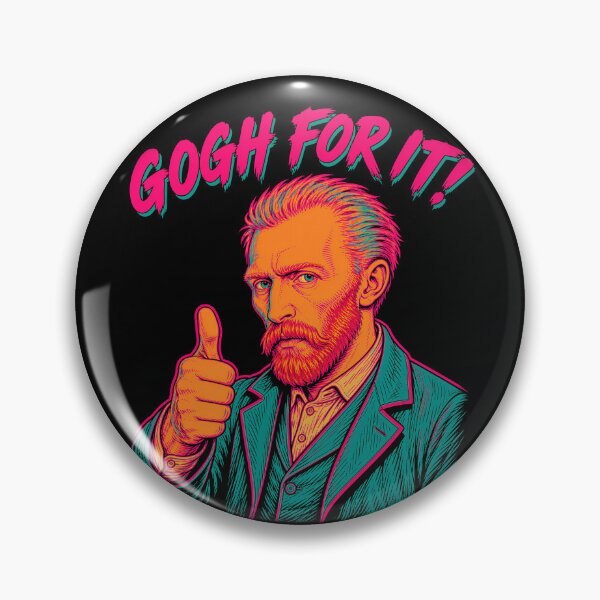 Item preview, Gogh For It Neon Artist Pun designed and sold by Victor Shadehorn.
