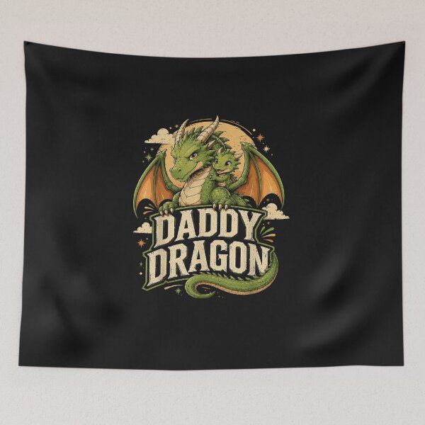 Item preview, Daddy Dragon Cute Fantasy Dad and Baby Dragon Gifts Idea designed and sold by FrankIsabel.