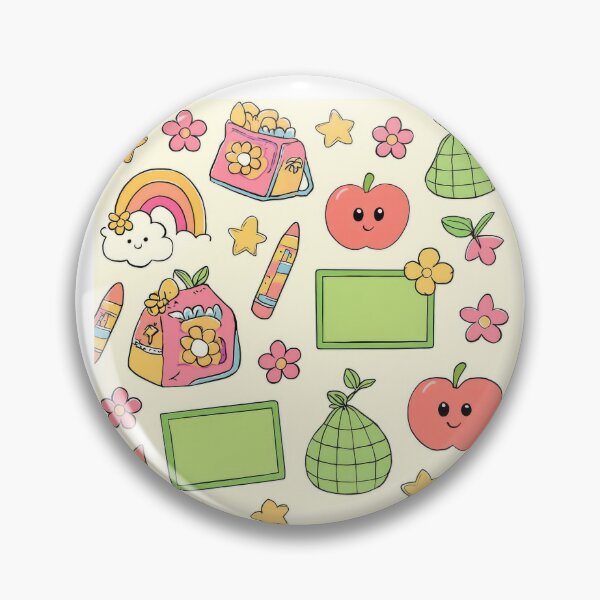 Item preview, Cute Kawaii School Supplies Pattern designed and sold by Color World.