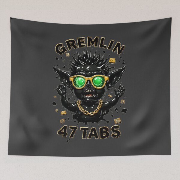 Item preview,  Gremoji Society -47 Tabs Open Gremlin | ADHD Brain Overload_01 designed and sold by Shift-Bloom.