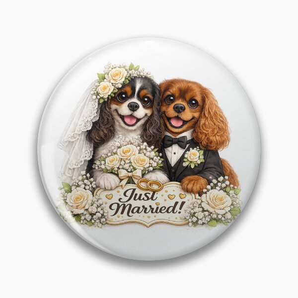 Item preview, Just married Tri/Ruby Cavaliers designed and sold by SpottyRainbow.