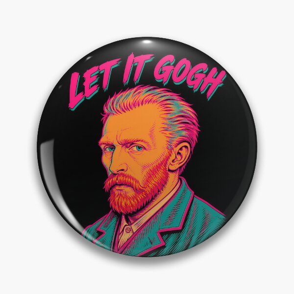 Item preview, Let It Gogh Neon Artist Pun designed and sold by Victor Shadehorn.