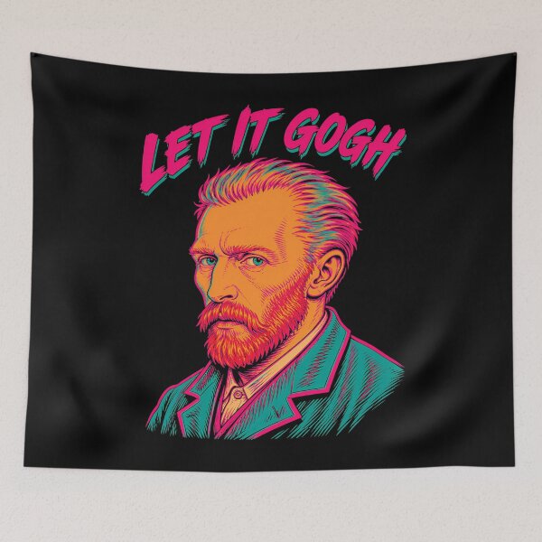 Item preview, Let It Gogh Neon Artist Pun designed and sold by Victor Shadehorn.