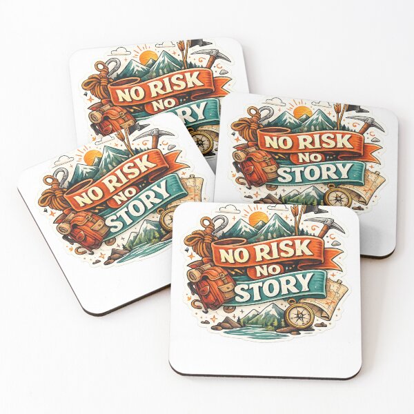 Item preview, No Risk No Story Adventure Sticker designed and sold by Rishabh1552.