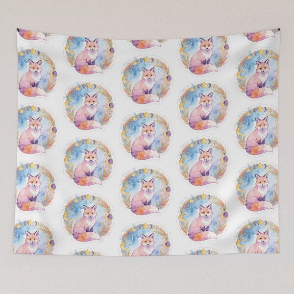 Item preview, Virgo Zodiac Sticker | Celestial Fox Astrology Art designed and sold by AillustriaAK.