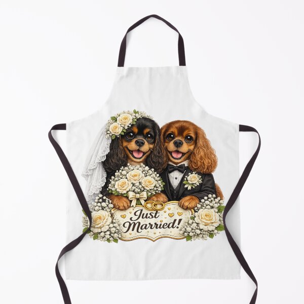 Item preview, Just married Black and Tan/Ruby Cavaliers designed and sold by SpottyRainbow.