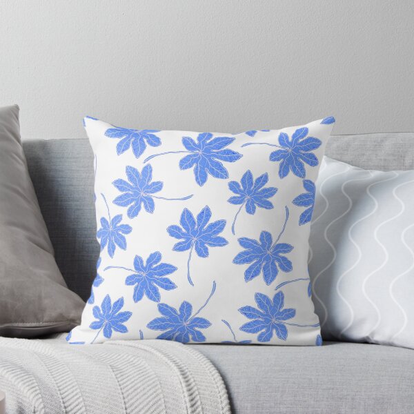Item preview, Aesthetic Blue Tropical Leaves Pattern designed and sold by altastudio.