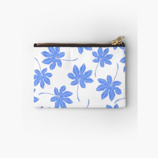 Item preview, Aesthetic Blue Tropical Leaves Pattern designed and sold by altastudio.