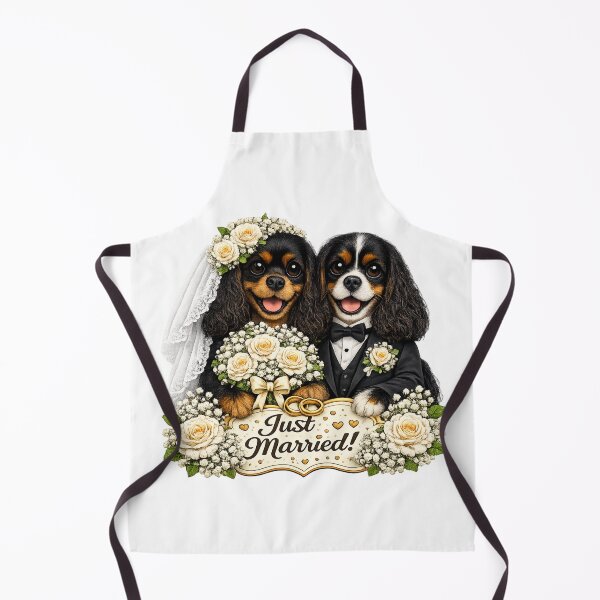 Item preview, Copy of Just married Black and Tan/Tri Cavaliers designed and sold by SpottyRainbow.