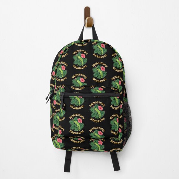 Item preview, Retro Flat Bridgetown Barbados Tropical Lizard designed and sold by DuckOddity.