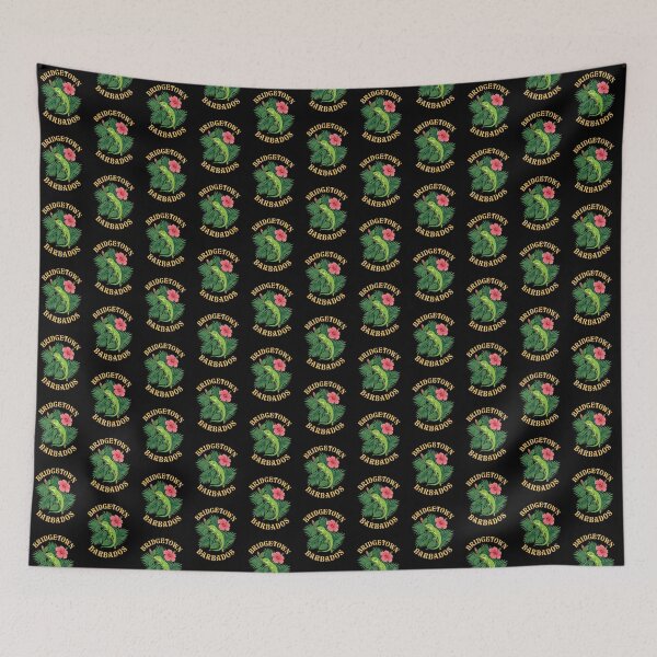 Item preview, Retro Flat Bridgetown Barbados Tropical Lizard designed and sold by DuckOddity.
