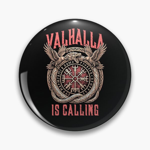Item preview, Valhalla Is Calling Viking Serpent Rune Compass Ravens designed and sold by GrandeDuc.