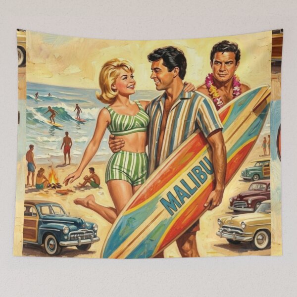Item preview, Catching the Perfect Wave. – Gidget Fine Art Print designed and sold by Art's Diner.