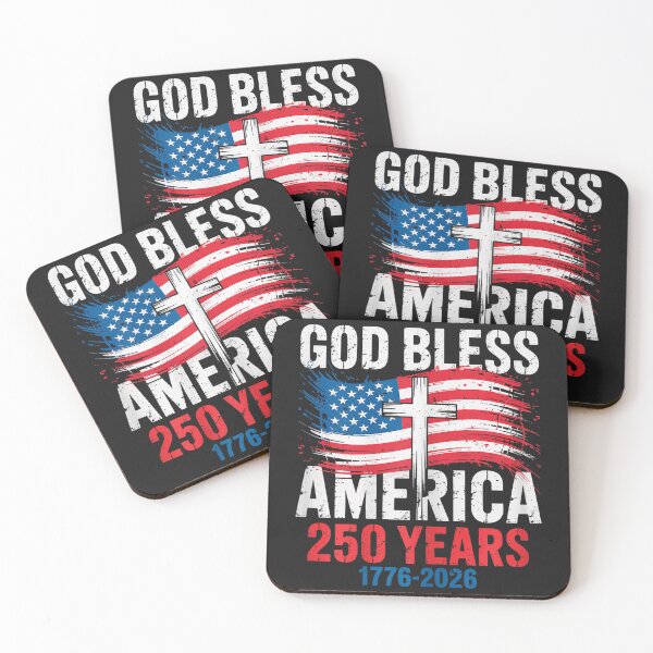 Item preview, God Bless America 1776 2026 250 Years Christian Cross Flag designed and sold by CriseldaBruning.
