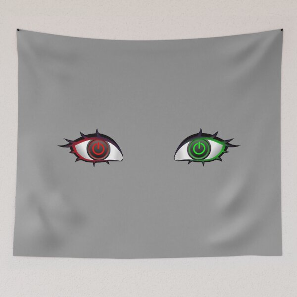 Item preview, A pair of eyes with on/off signs  designed and sold by ReflectedCrafts.