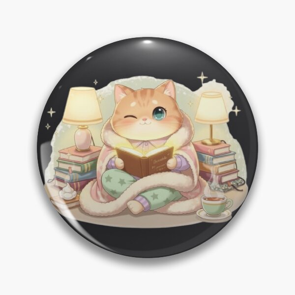 Item preview, Cozy Ginger Cat Reading Magic Book designed and sold by Moody Vibes Studio.