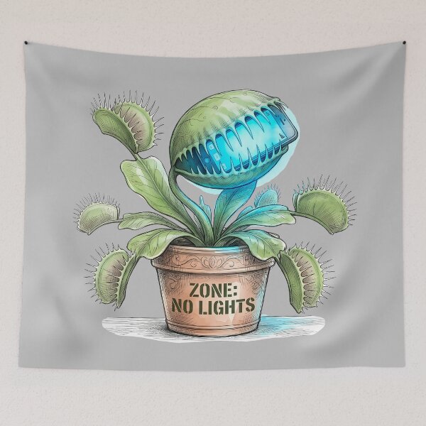 Item preview, Zone No Lights: Digital Detox Venus Flytrap Art designed and sold by SoulPT.