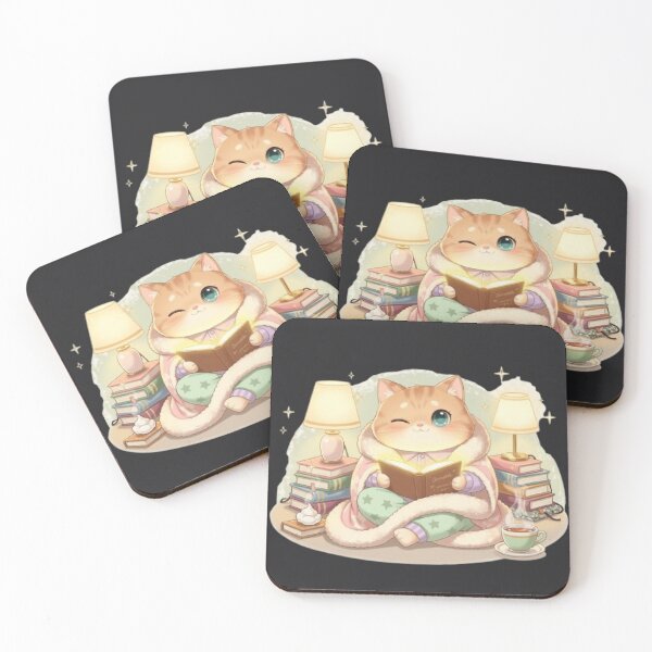 Item preview, Cozy Ginger Cat Reading Magic Book designed and sold by Moody Vibes Studio.