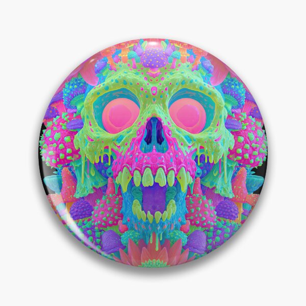 Item preview, Neon Flower Skull Graphic Tee designed and sold by folskullyz.